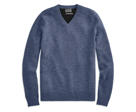 #1 Tech Cashmere V-Neck Sweater True Navy Heather | Mack Weldon GWV7_K2TRR92