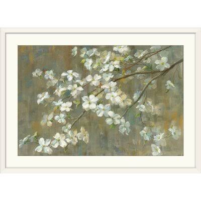 &Dogwood in Spring& Danhui Nai Painting Print Laurel Foundry Modern Farmhouse Format: White Frame, Size: 32x22 H x 44x22 W x 1x2 UVK1_K7DWY76